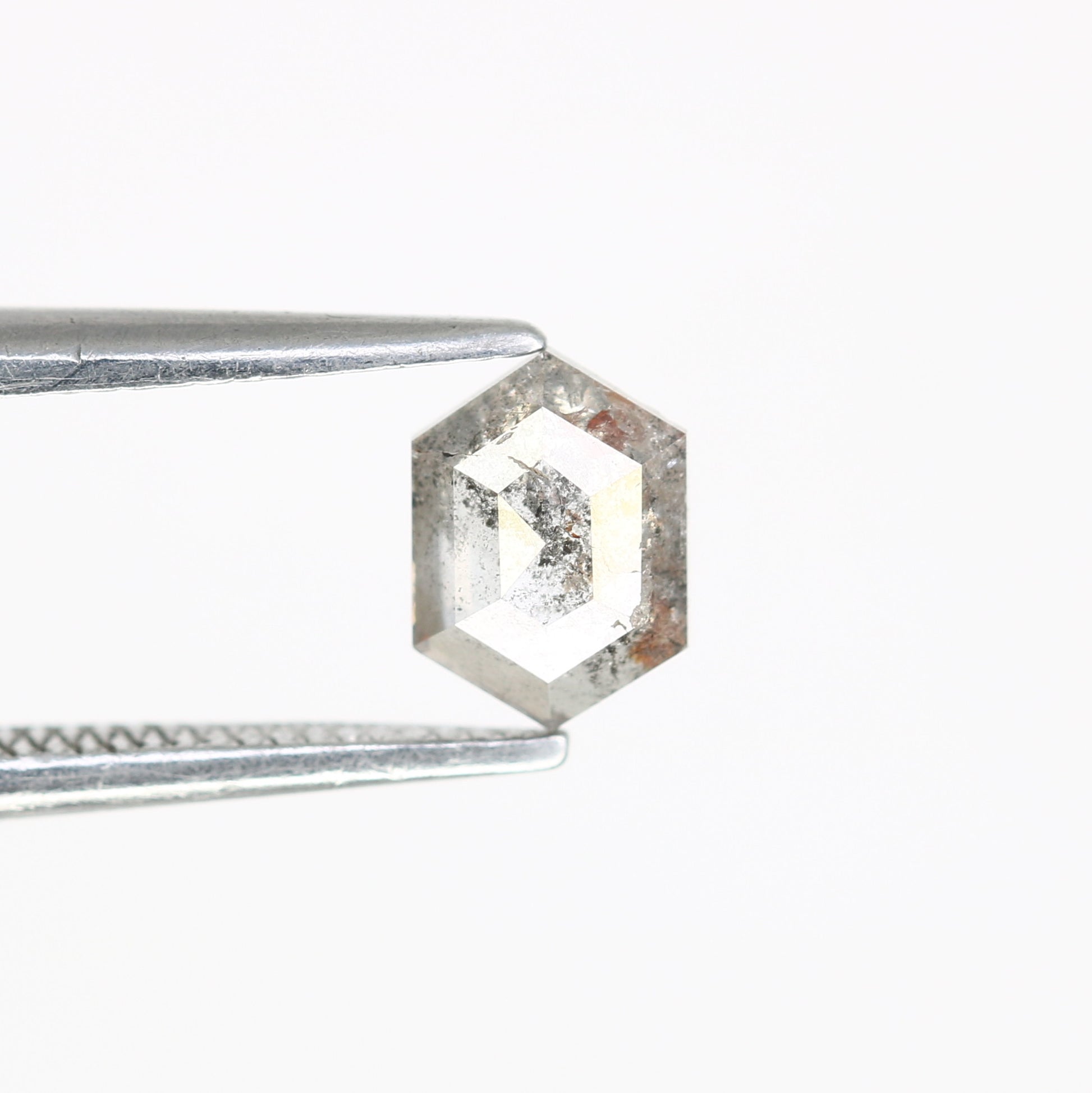 0.58 CT Elongated Hexagon Shape 6.10 MM Salt And Pepper Diamond For Engagement Ring - JayKrishna Diamond