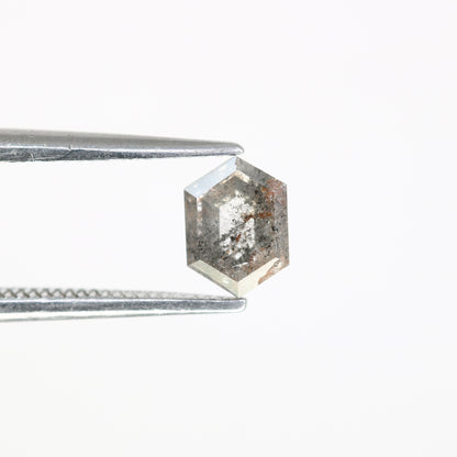0.58 CT Elongated Hexagon Shape 6.10 MM Salt And Pepper Diamond For Engagement Ring - JayKrishna Diamond