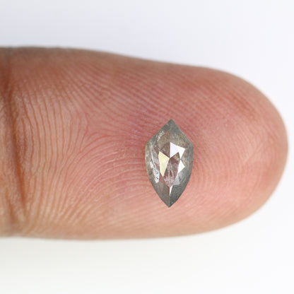 0.71 Carat Geometric Shape 8.30 MM Salt And Pepper Diamond For Wedding Ring - JayKrishna Diamond