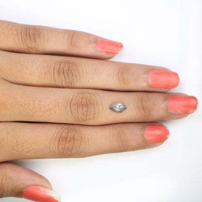 0.71 Carat Geometric Shape 8.30 MM Salt And Pepper Diamond For Wedding Ring - JayKrishna Diamond