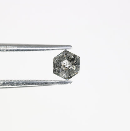 Unique 0.36 CT Hexagon Cut Salt & Pepper Diamond | Perfect for Engagement Rings | 4.70 MM - JayKrishna Diamond