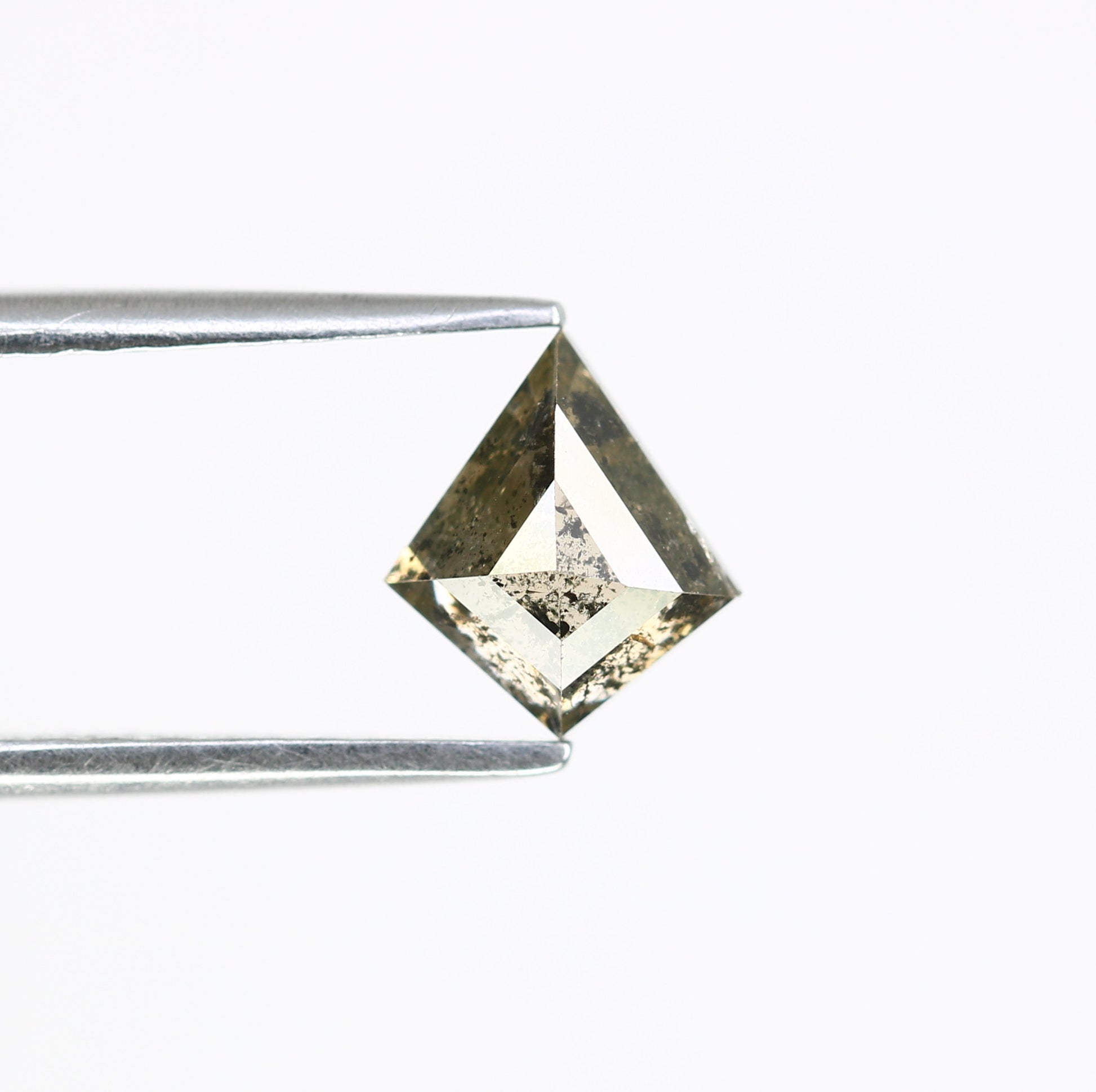 0.96 CT Salt And Pepper Kite Shaped Loose Diamond Ring - JayKrishna Diamond
