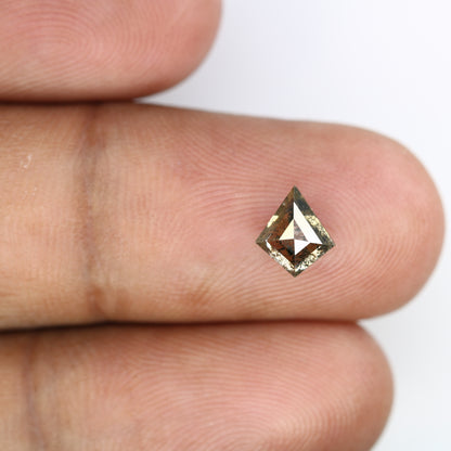 0.96 CT Salt And Pepper Kite Shaped Loose Diamond Ring - JayKrishna Diamond