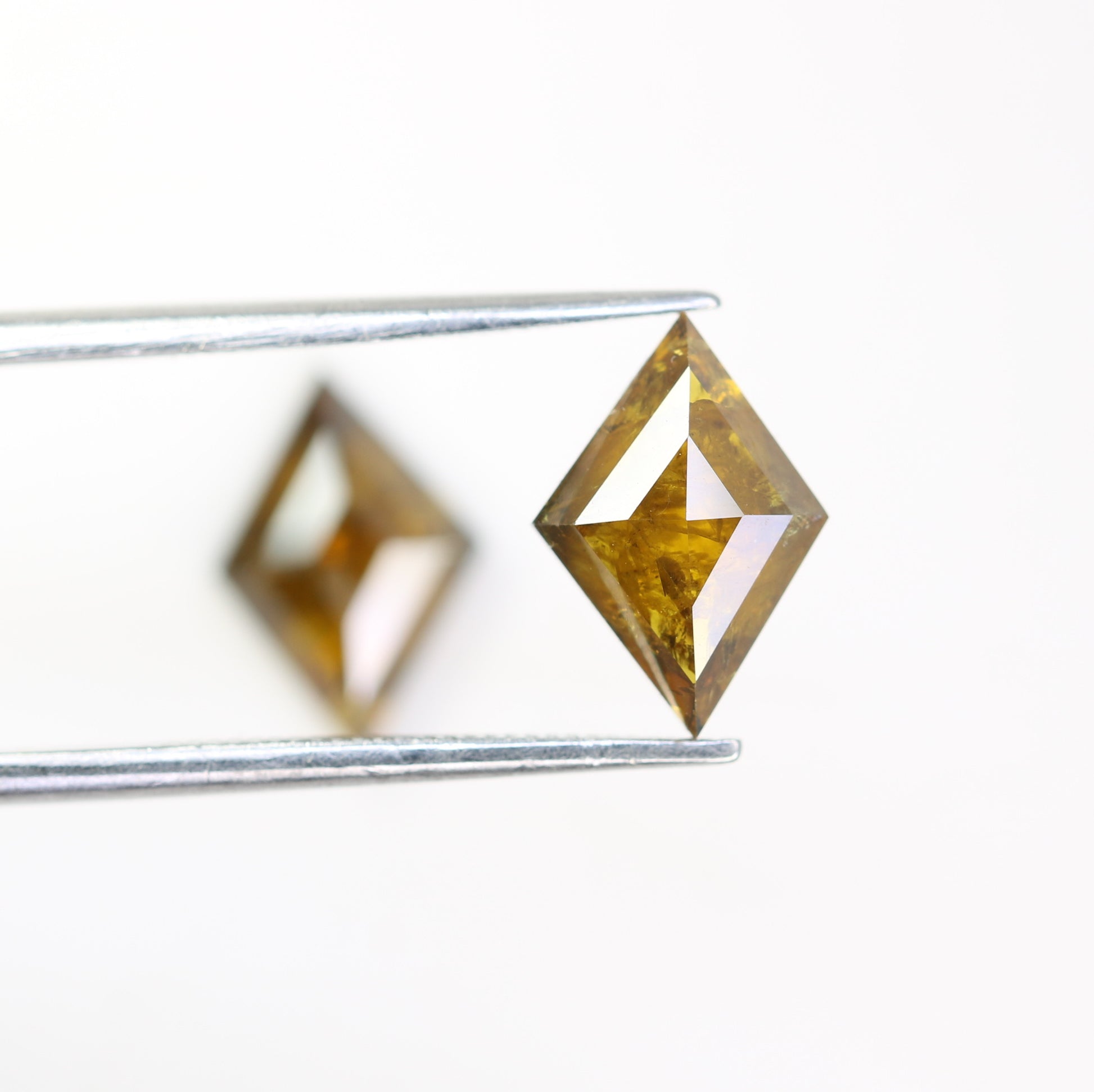 2.98 Carat Natural Rustic Brown Color Kite Shaped Diamond Pair For Wedding Ring - JayKrishna Diamond