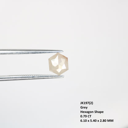 0.79 Carat Natural Loose Grey Hexagon Shaped Diamond For Engagement Ring - JayKrishna Diamond