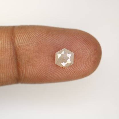 0.82 Carat Natural Grey Loose Hexagon Shape Rustic Diamond For Wedding Ring - JayKrishna Diamond