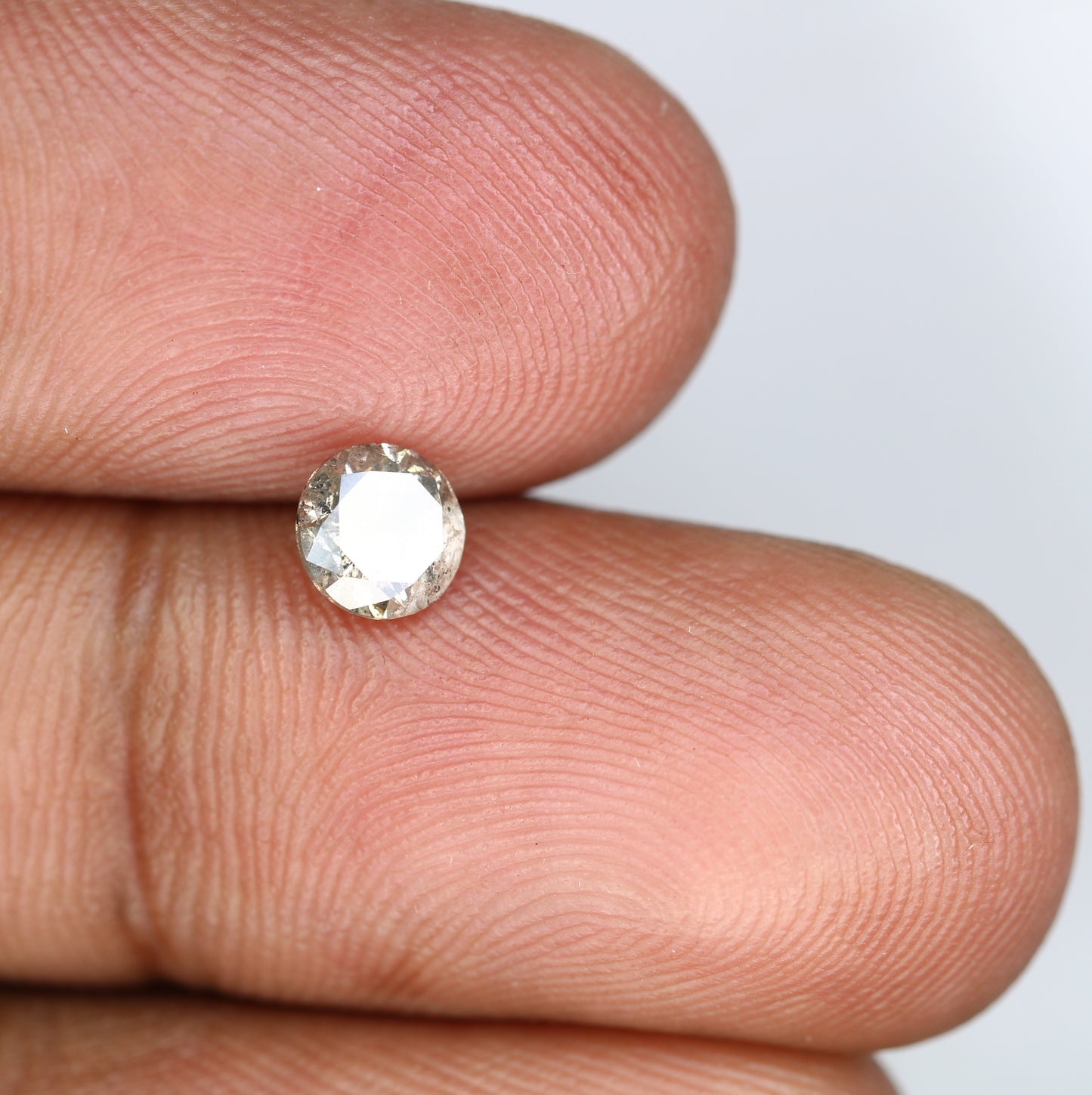 0.69 CT Round Brilliant Cut Salt And Pepper Diamond For Wedding Ring - JayKrishna Diamond