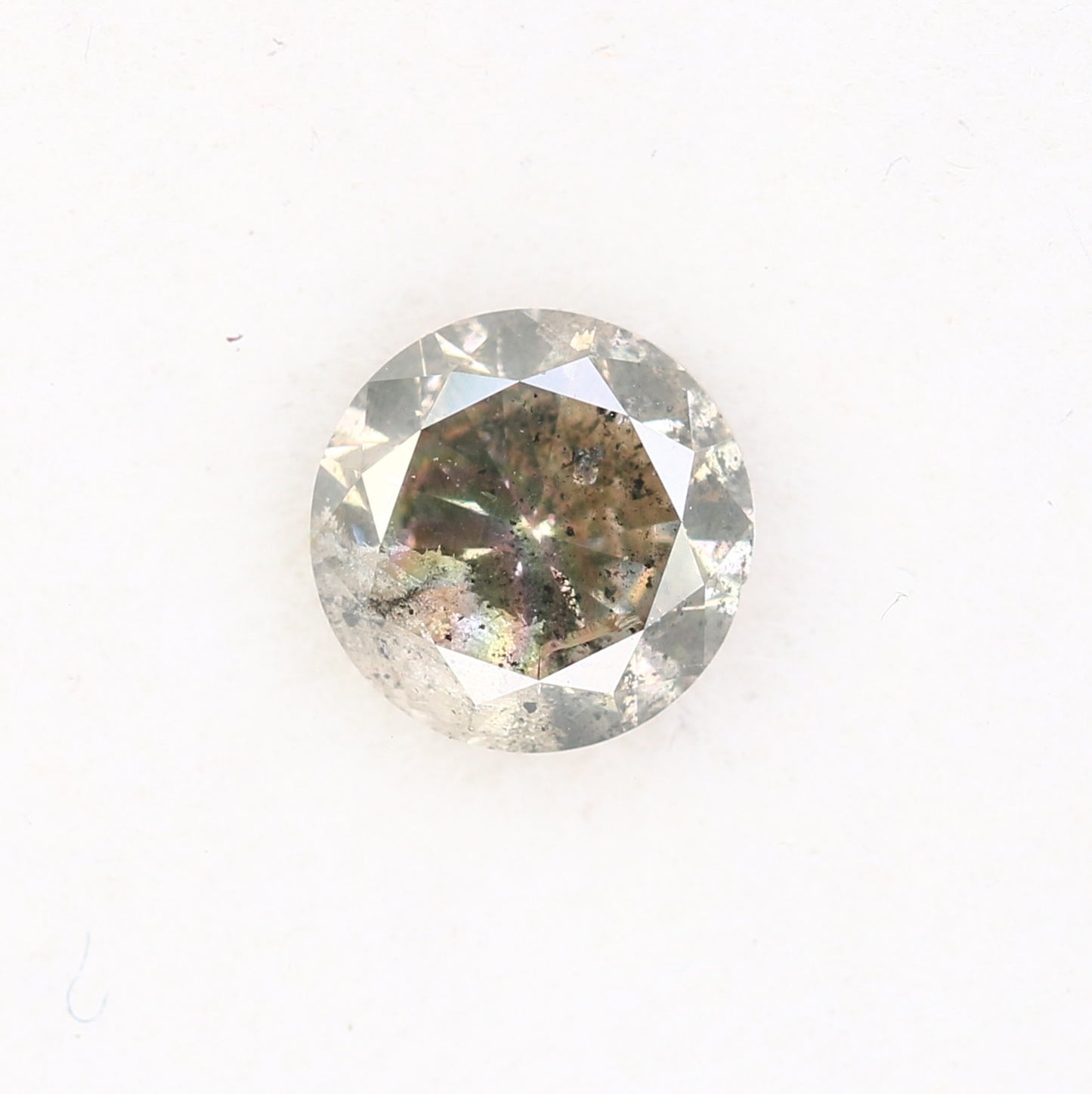 0.69 CT Round Brilliant Cut Salt And Pepper Diamond For Wedding Ring - JayKrishna Diamond