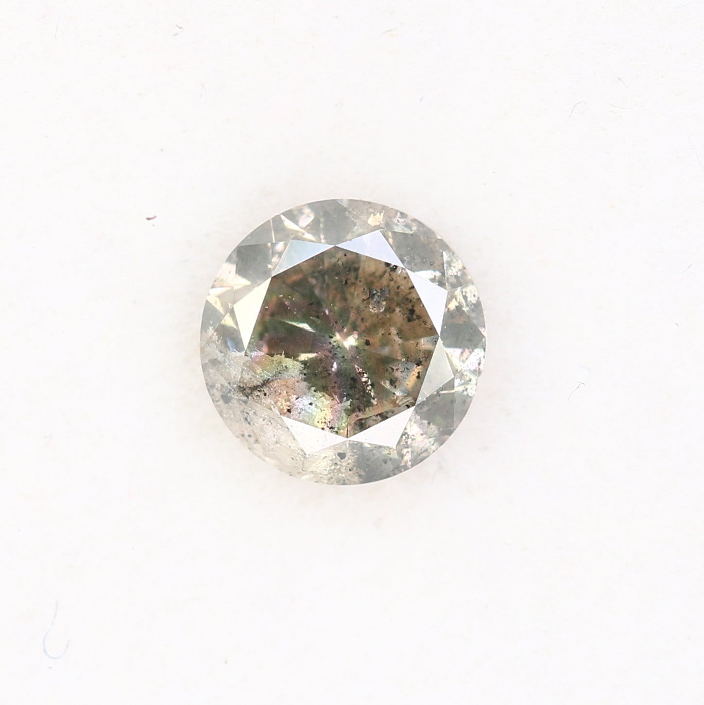 0.69 CT Round Brilliant Cut Salt And Pepper Diamond For Wedding Ring - JayKrishna Diamond