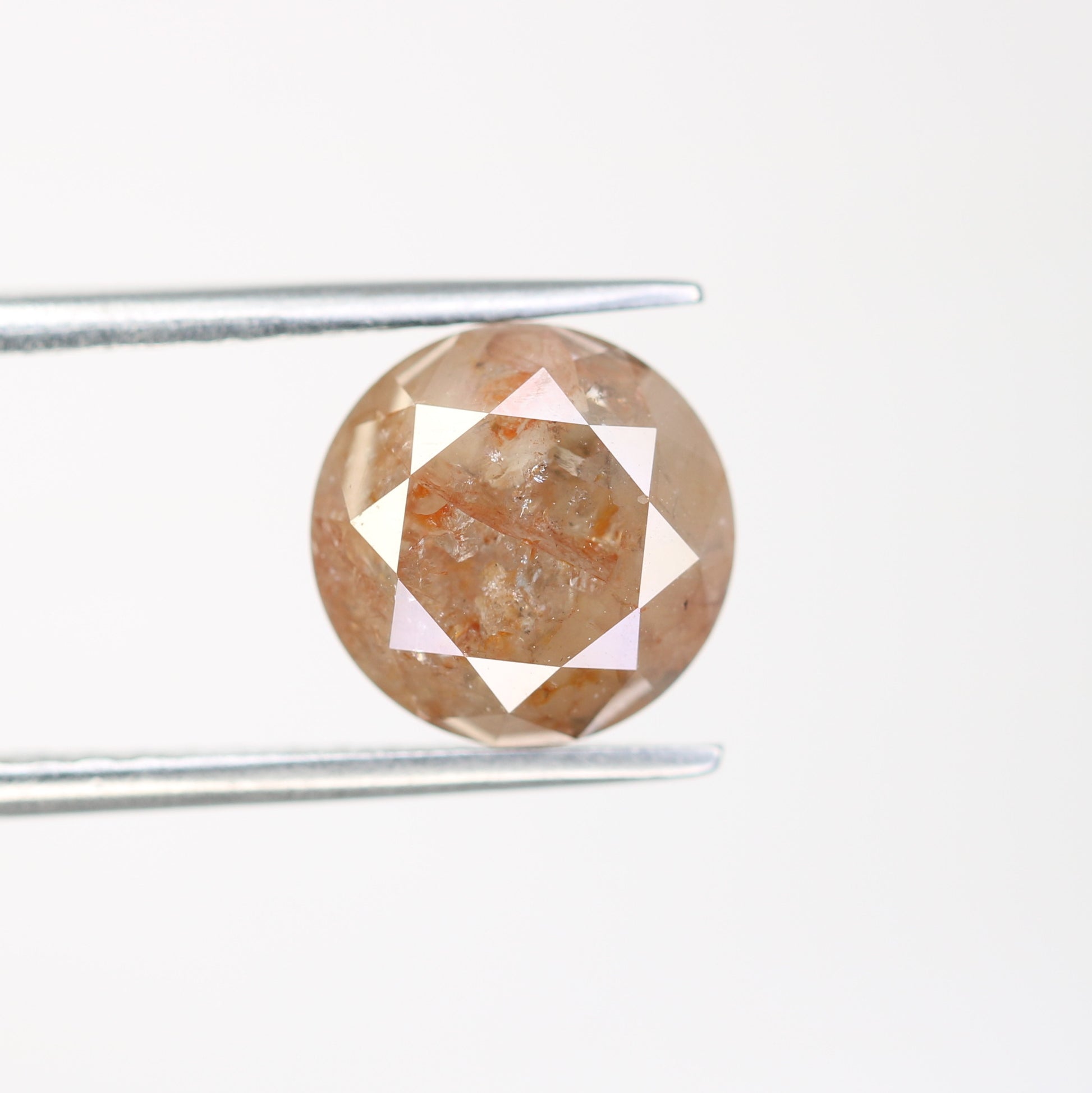 3.90 CT Peach Round Brilliant Cut Natural Diamond For Engagement Ring - JayKrishna Diamond