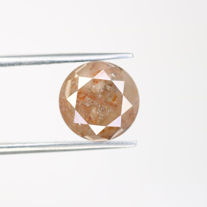 3.90 CT Peach Round Brilliant Cut Natural Diamond For Engagement Ring - JayKrishna Diamond