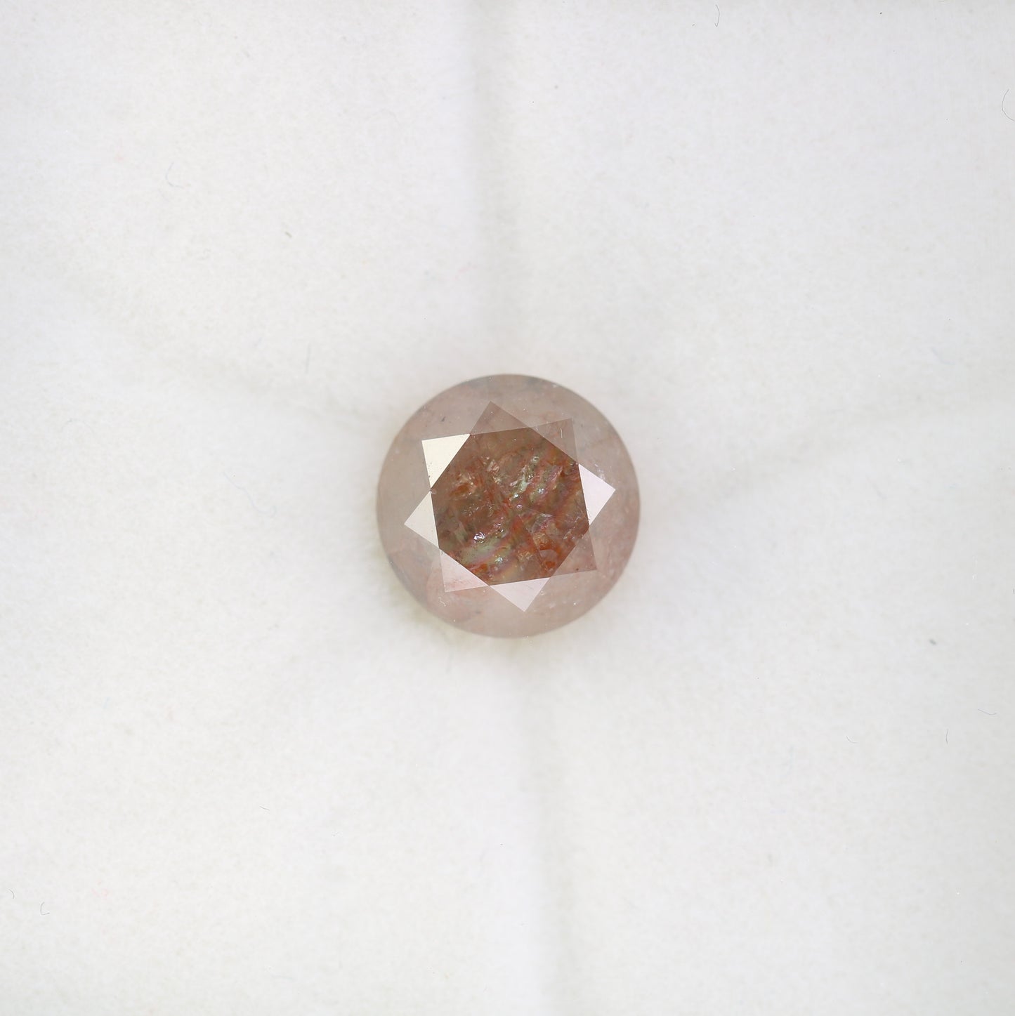 3.90 CT Peach Round Brilliant Cut Natural Diamond For Engagement Ring - JayKrishna Diamond