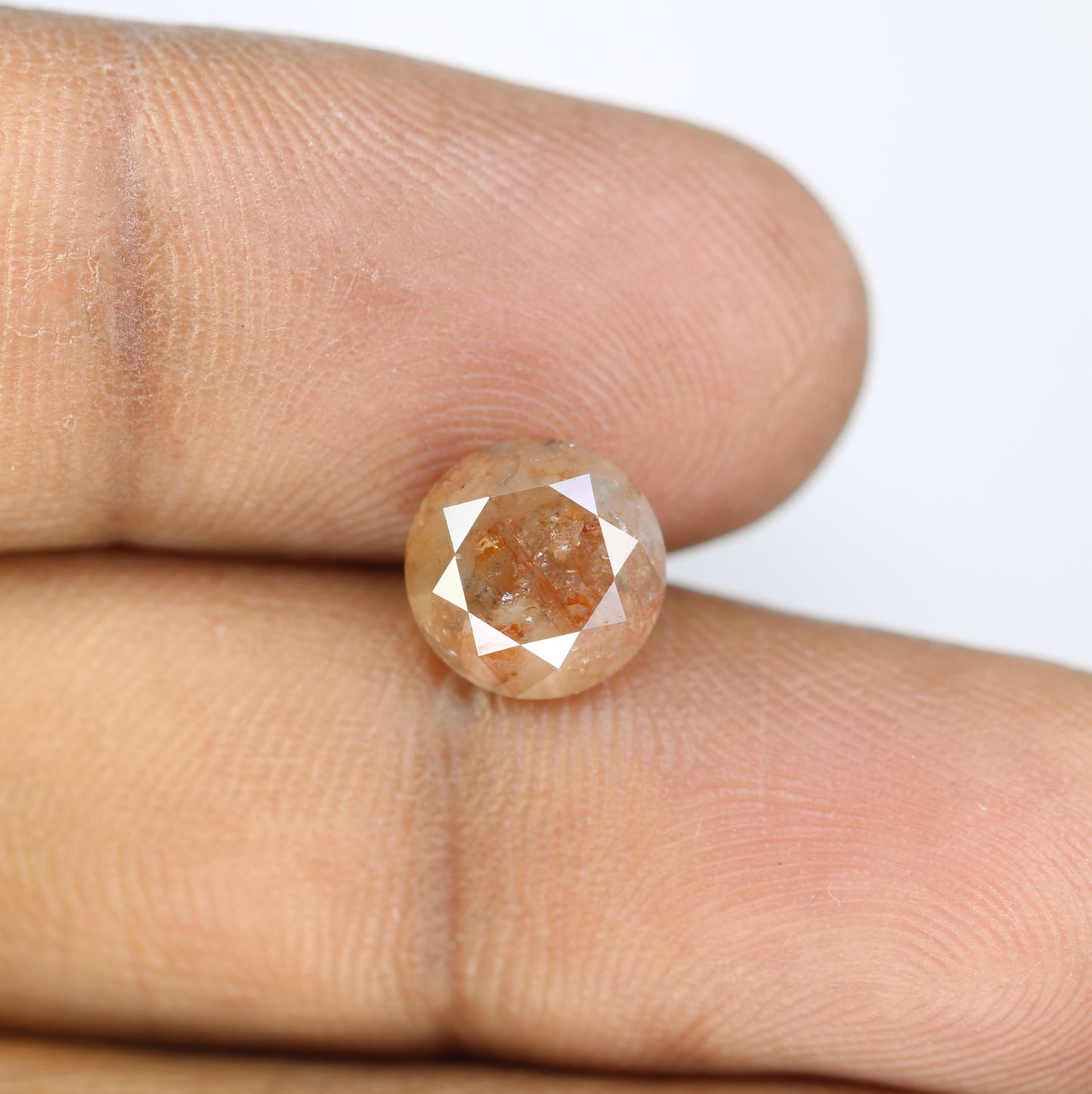 3.90 CT Peach Round Brilliant Cut Natural Diamond For Engagement Ring - JayKrishna Diamond