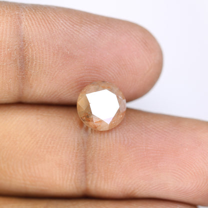 3.90 CT Peach Round Brilliant Cut Natural Diamond For Engagement Ring - JayKrishna Diamond