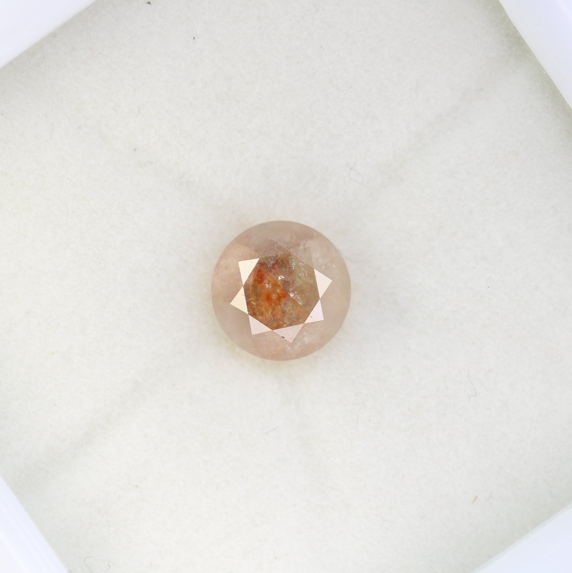 2.67 CT Round Brilliant Cut Peach Natural Diamond For Engagement Ring - JayKrishna Diamond