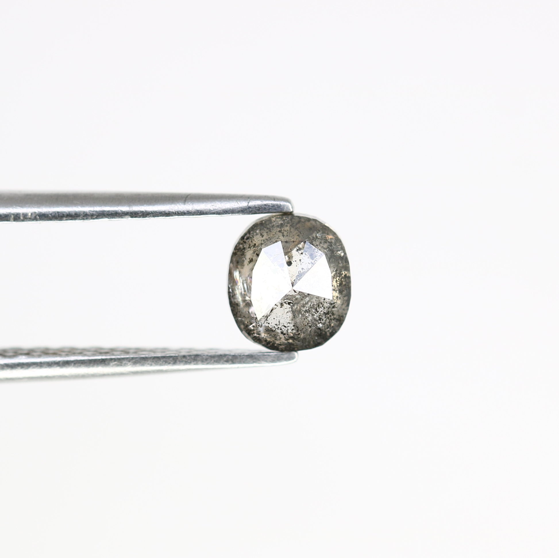 0.74 Carat 5.5 MM Oval Shape Salt And Pepper Loose Natural Diamond For Engagement Ring - JayKrishna Diamond