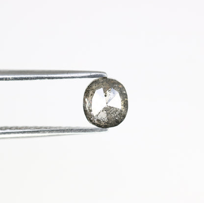 0.74 Carat 5.5 MM Oval Shape Salt And Pepper Loose Natural Diamond For Engagement Ring - JayKrishna Diamond