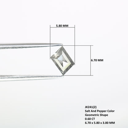 0.60 Carat Geometric Salt and Pepper Diamond – Distinctive Loose Gem for Unique Galaxy Ring Designs - JayKrishna Diamond