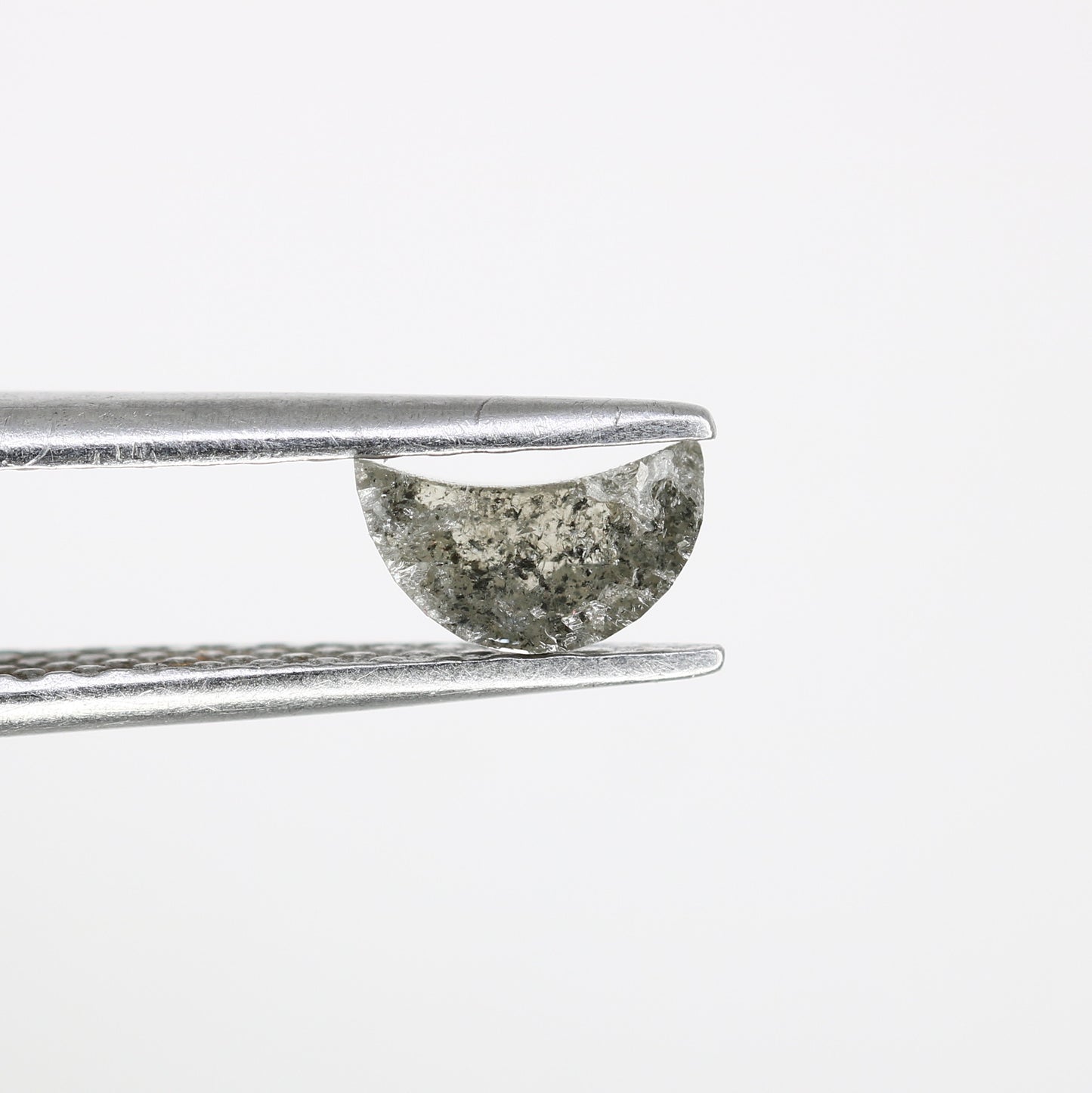0.54 Carat Half Moon Shape Salt And Pepper Loose Diamond For Galaxy Ring - JayKrishna Diamond