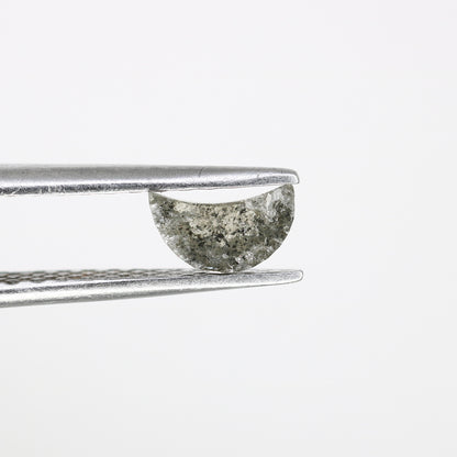 0.54 Carat Half Moon Shape Salt And Pepper Loose Diamond For Galaxy Ring - JayKrishna Diamond