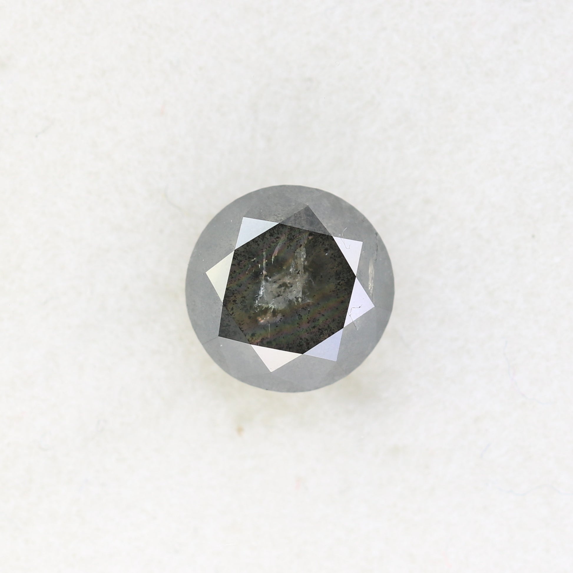 1.42 CT Natural Salt And Pepper Round Brilliant Cut Diamond For Engagement Ring - JayKrishna Diamond