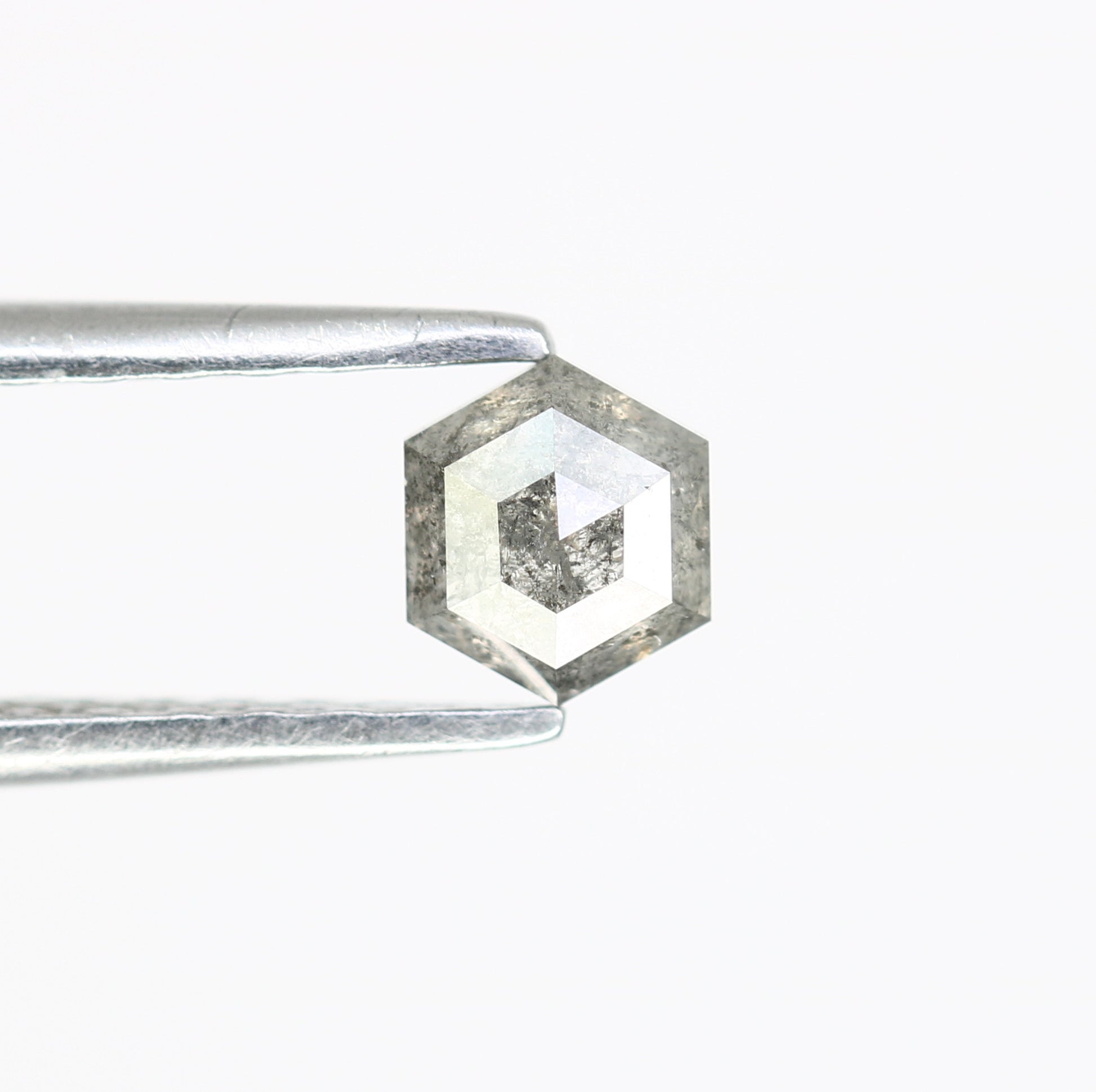 0.44 Carat Hexagon Shape Loose Salt and Pepper Diamond for Galaxy Ring and Custom Fine Jewelry Design - JayKrishna Diamond
