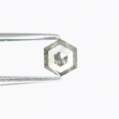 0.44 Carat Hexagon Shape Loose Salt and Pepper Diamond for Galaxy Ring and Custom Fine Jewelry Design - JayKrishna Diamond