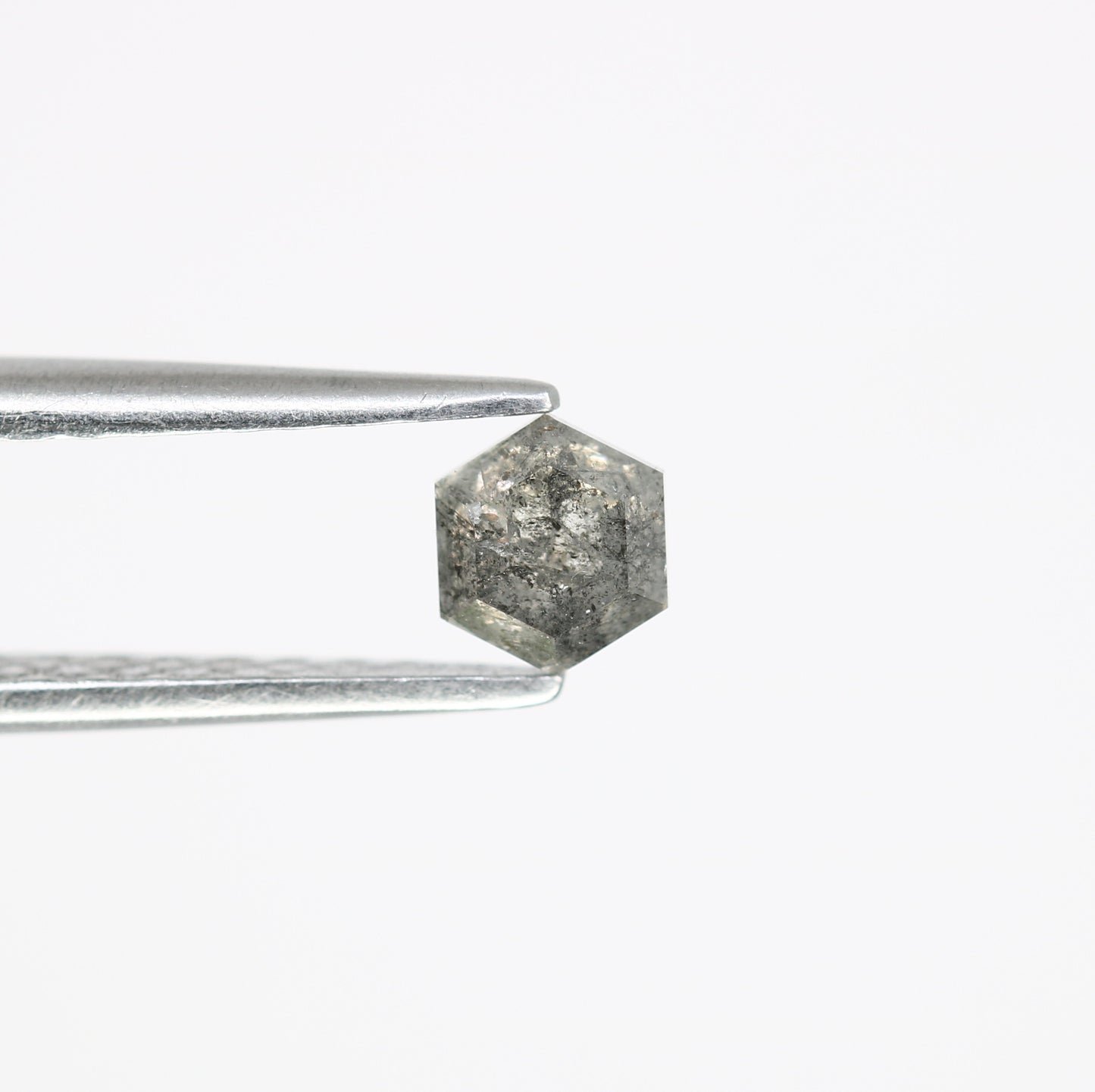 0.44 Carat Hexagon Shape Loose Salt and Pepper Diamond for Galaxy Ring and Custom Fine Jewelry Design - JayKrishna Diamond
