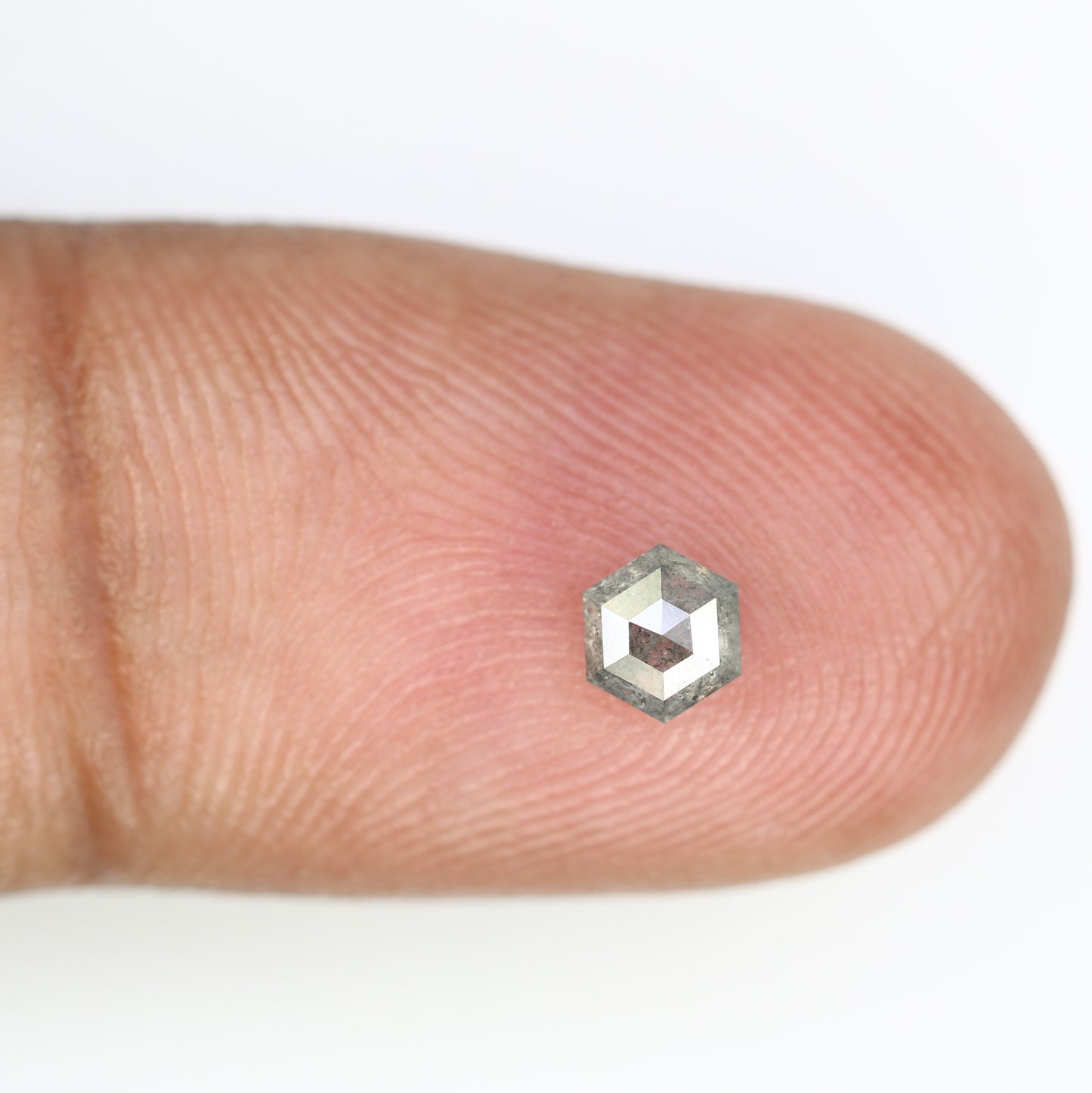 0.44 Carat Hexagon Shape Loose Salt and Pepper Diamond for Galaxy Ring and Custom Fine Jewelry Design - JayKrishna Diamond