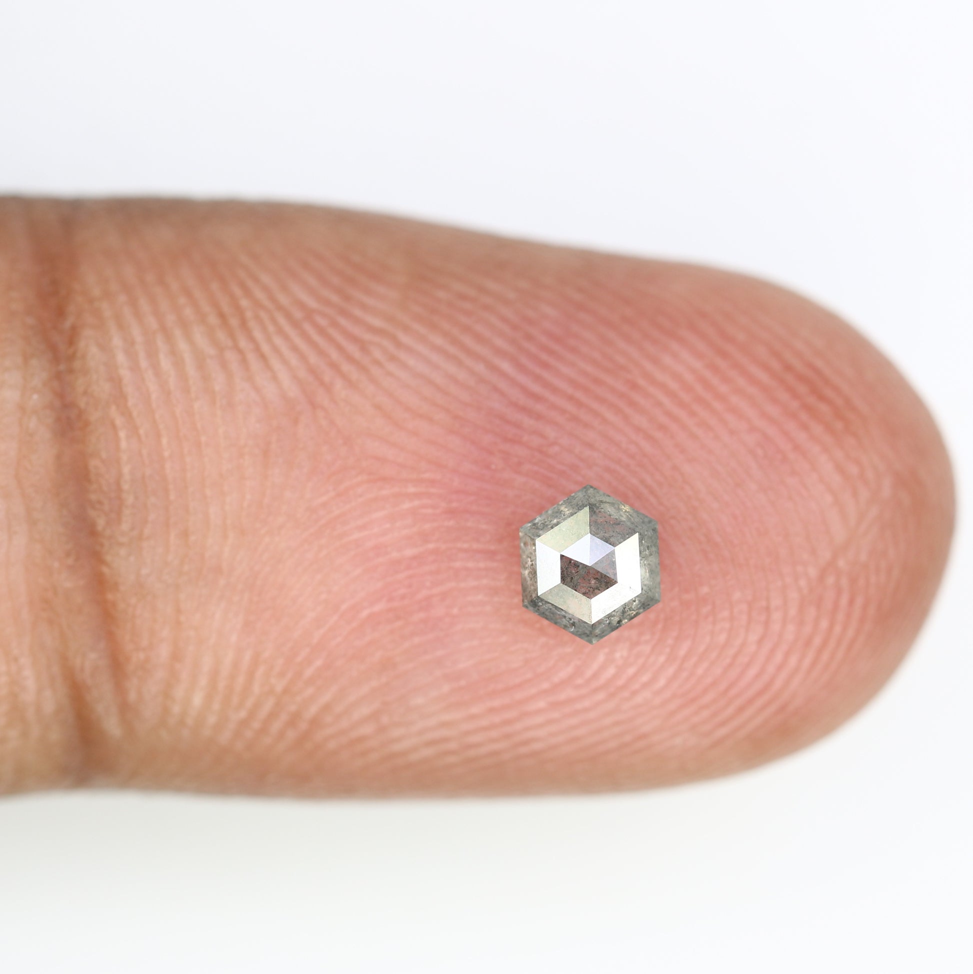 0.44 Carat Hexagon Shape Loose Salt and Pepper Diamond for Galaxy Ring and Custom Fine Jewelry Design - JayKrishna Diamond