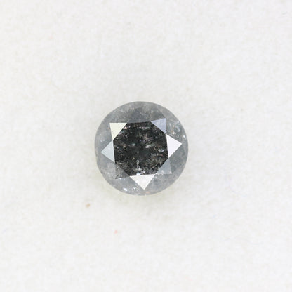 0.93 CT Round Brilliant Cut Salt And Pepper Natural Loose Diamond For Engagement Ring - JayKrishna Diamond