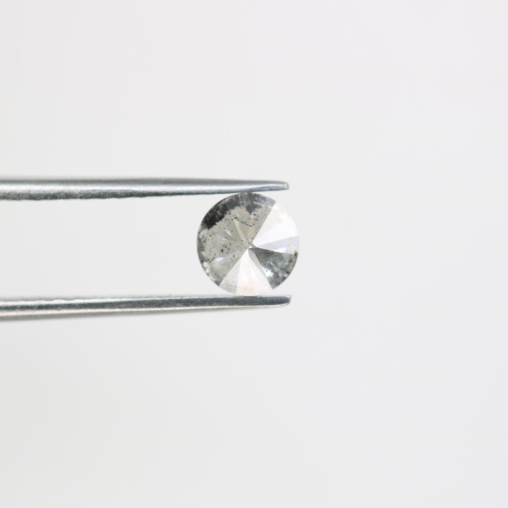 0.73 CT Salt And Pepper Round Brilliant Cut Natural Diamond For Engagement Ring - JayKrishna Diamond