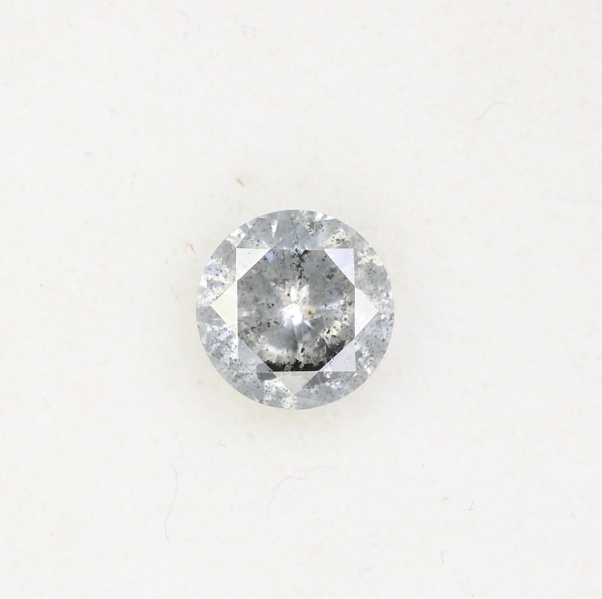 0.73 CT Salt And Pepper Round Brilliant Cut Natural Diamond For Engagement Ring - JayKrishna Diamond