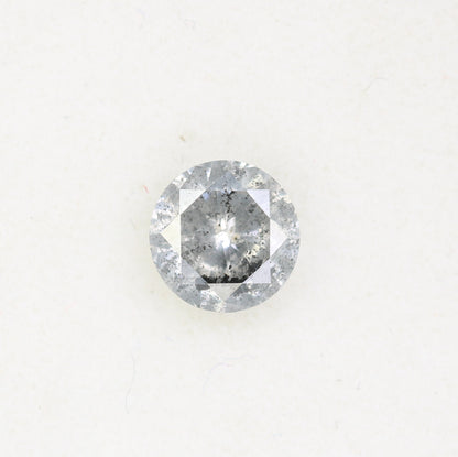 0.73 CT Salt And Pepper Round Brilliant Cut Natural Diamond For Engagement Ring - JayKrishna Diamond