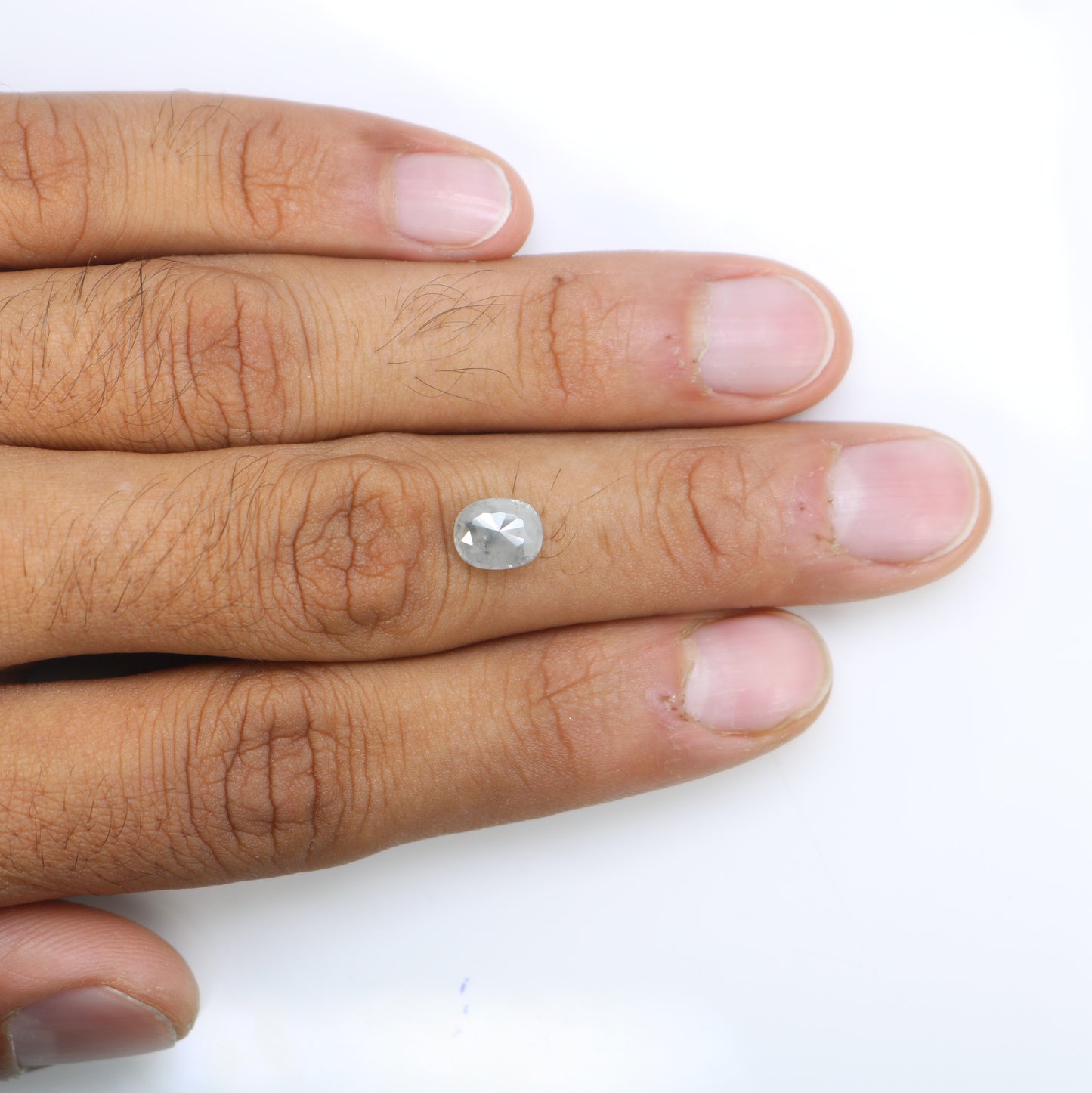 1.90 CT Oval Shape Grey Natural Diamond For Engagement Ring - JayKrishna Diamond