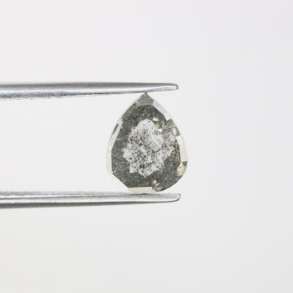 1.43 CT Natural Salt And Pepper Pear Cut Loose Diamond For Engagement Ring - JayKrishna Diamond