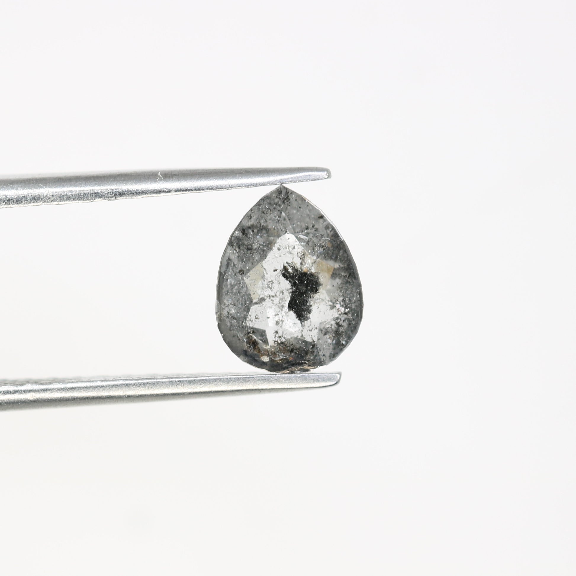 0.89 CT Pear Shape Salt And Pepper Loose Diamond For Engagement Ring - JayKrishna Diamond