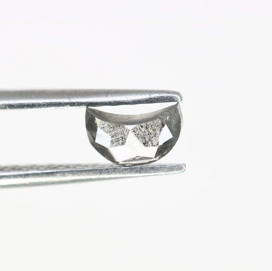 Unique 0.37 CT Half Moon Cut Salt & Pepper Diamond | Perfect for Galaxy Rings - JayKrishna Diamond