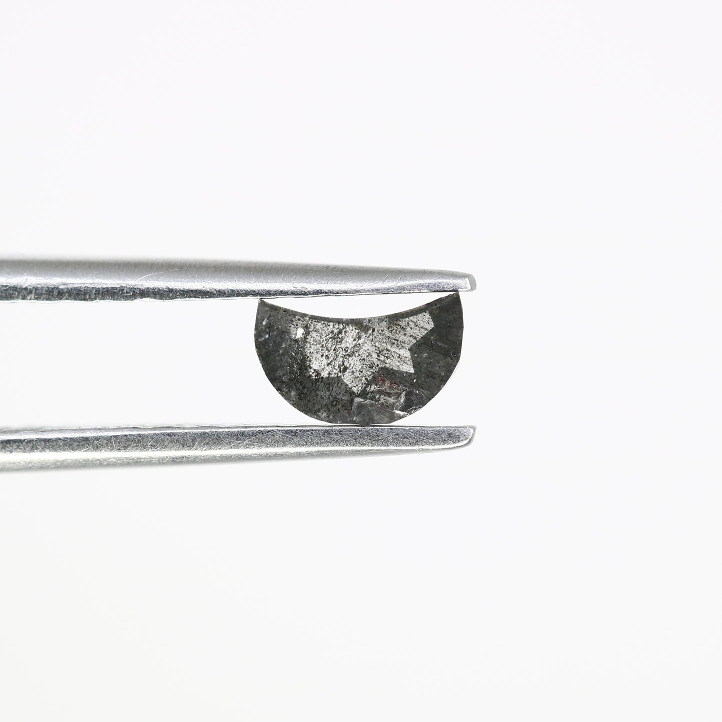 Unique 0.37 CT Half Moon Cut Salt & Pepper Diamond | Perfect for Galaxy Rings - JayKrishna Diamond
