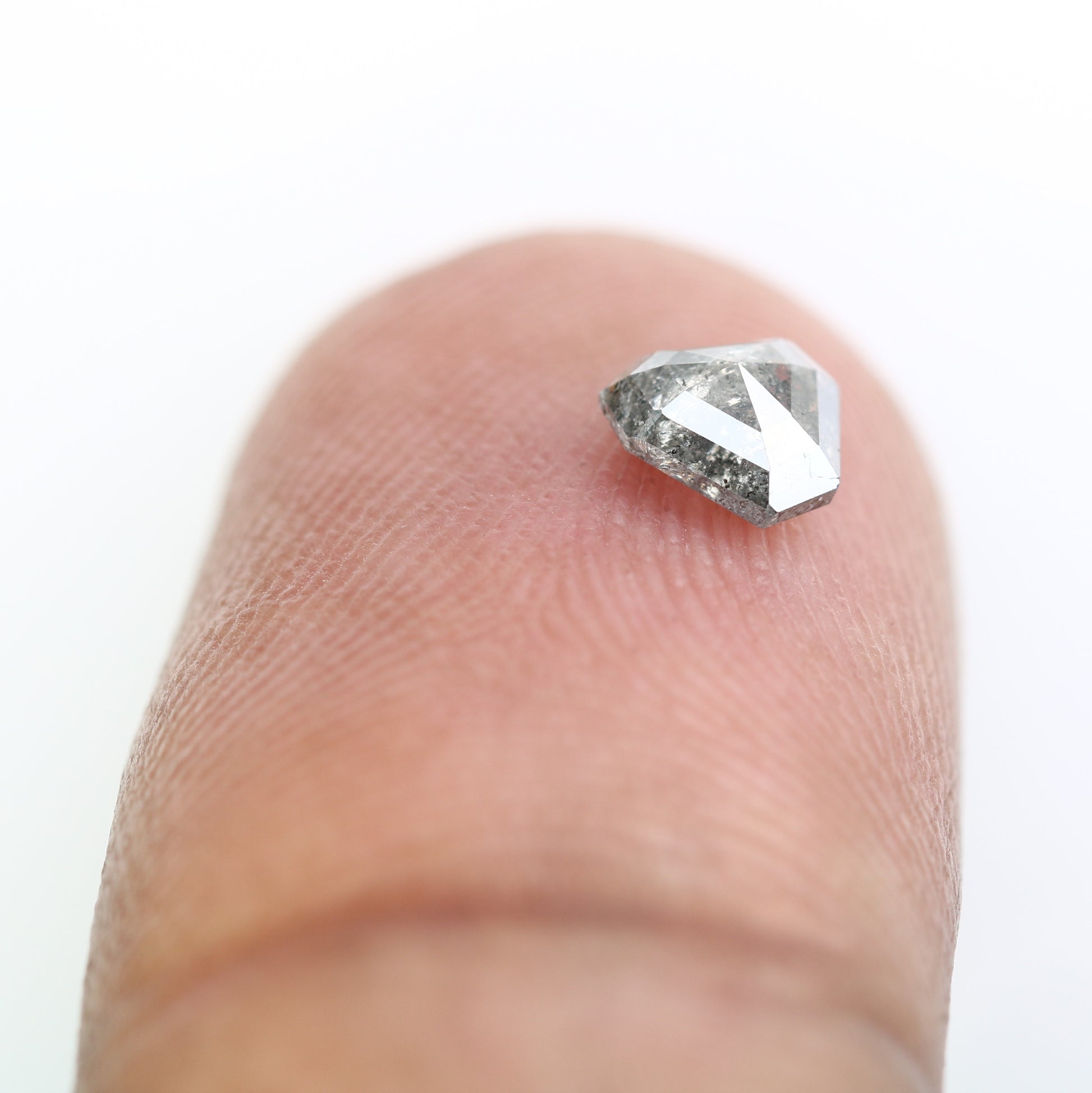 0.51 Carat Shield Shape Diamond 5 MM Loose Salt And Pepper Diamond For Wedding Ring - JayKrishna Diamond