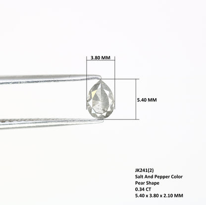 Unique 0.34 Carat Pear Shape Salt & Pepper Diamond | Perfect for Engagement Rings - JayKrishna Diamond