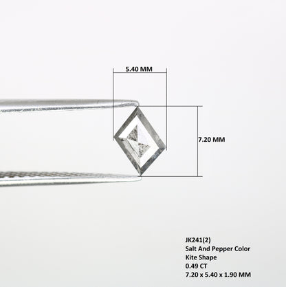 0.49 Ct Salt And Pepper Diamond Kite Shape Loose Diamond For Galaxy Diamond Ring - JayKrishna Diamond