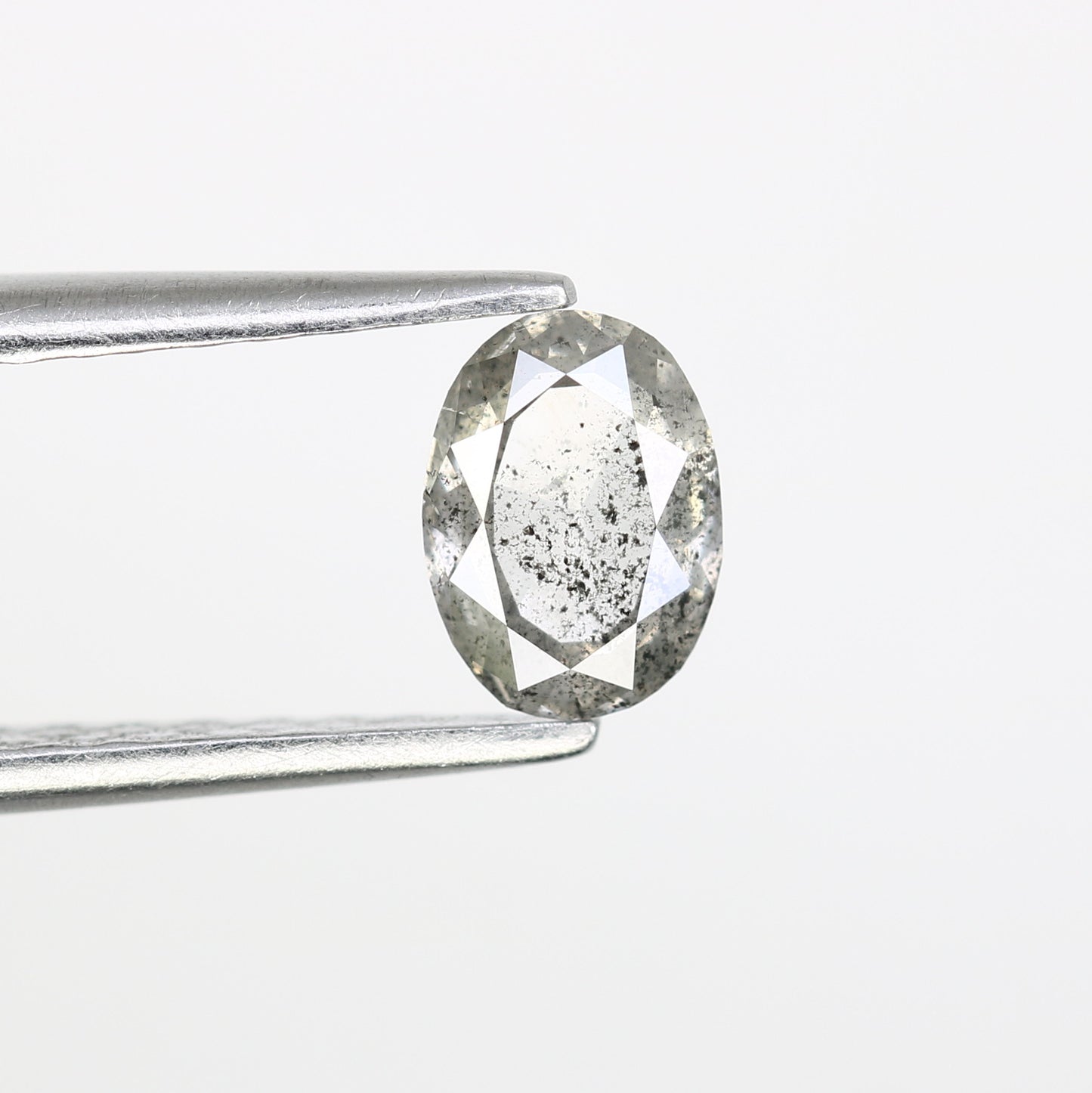Unique 0.42 CT Oval Cut Salt & Pepper Diamond | Perfect for Galaxy Rings - JayKrishna Diamond