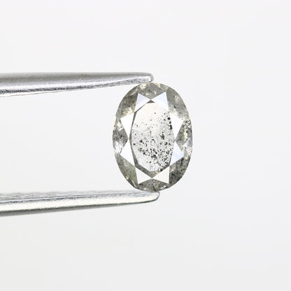 Unique 0.42 CT Oval Cut Salt & Pepper Diamond | Perfect for Galaxy Rings - JayKrishna Diamond