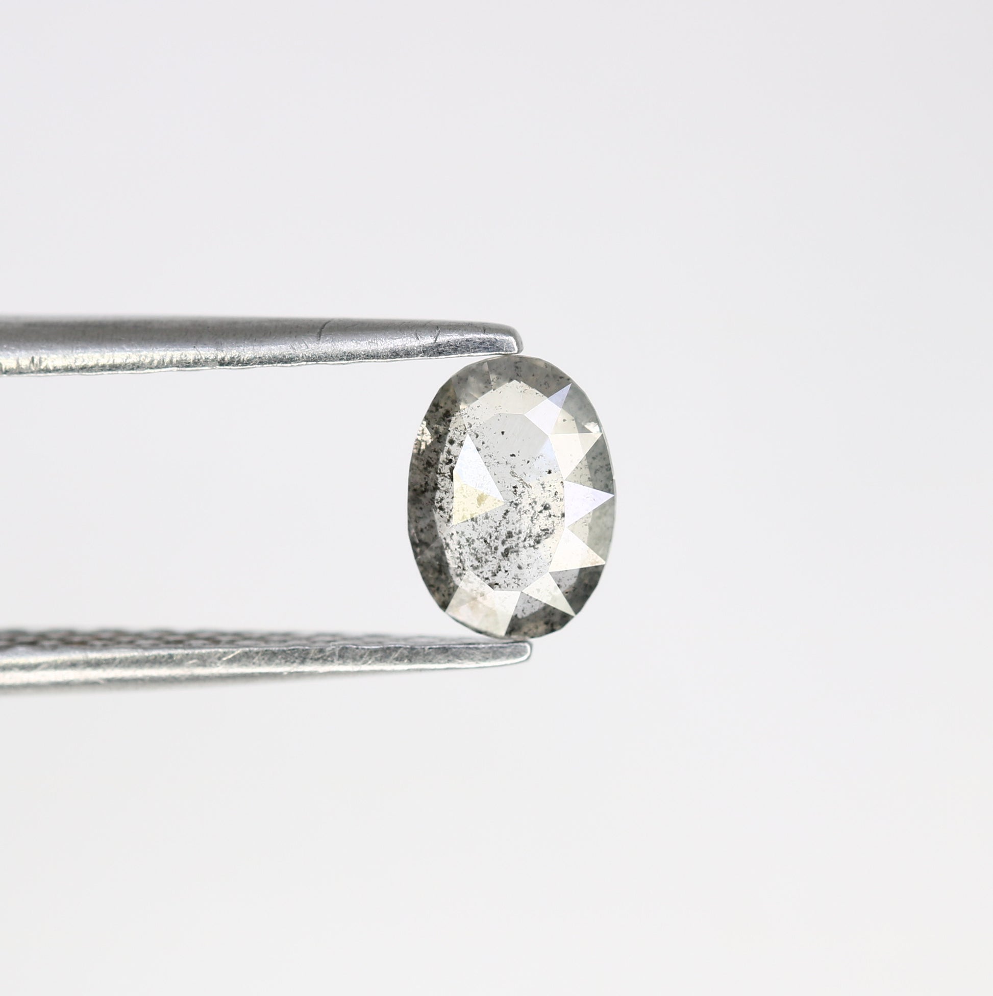 Unique 0.42 CT Oval Cut Salt & Pepper Diamond | Perfect for Galaxy Rings - JayKrishna Diamond