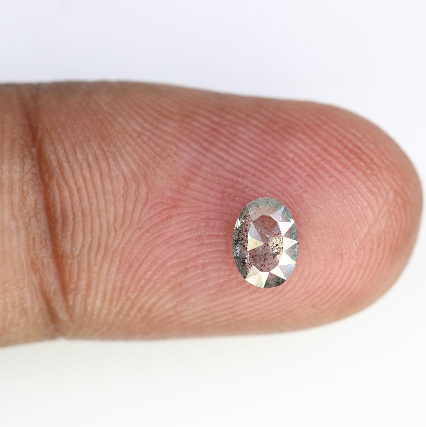 Unique 0.42 CT Oval Cut Salt & Pepper Diamond | Perfect for Galaxy Rings - JayKrishna Diamond