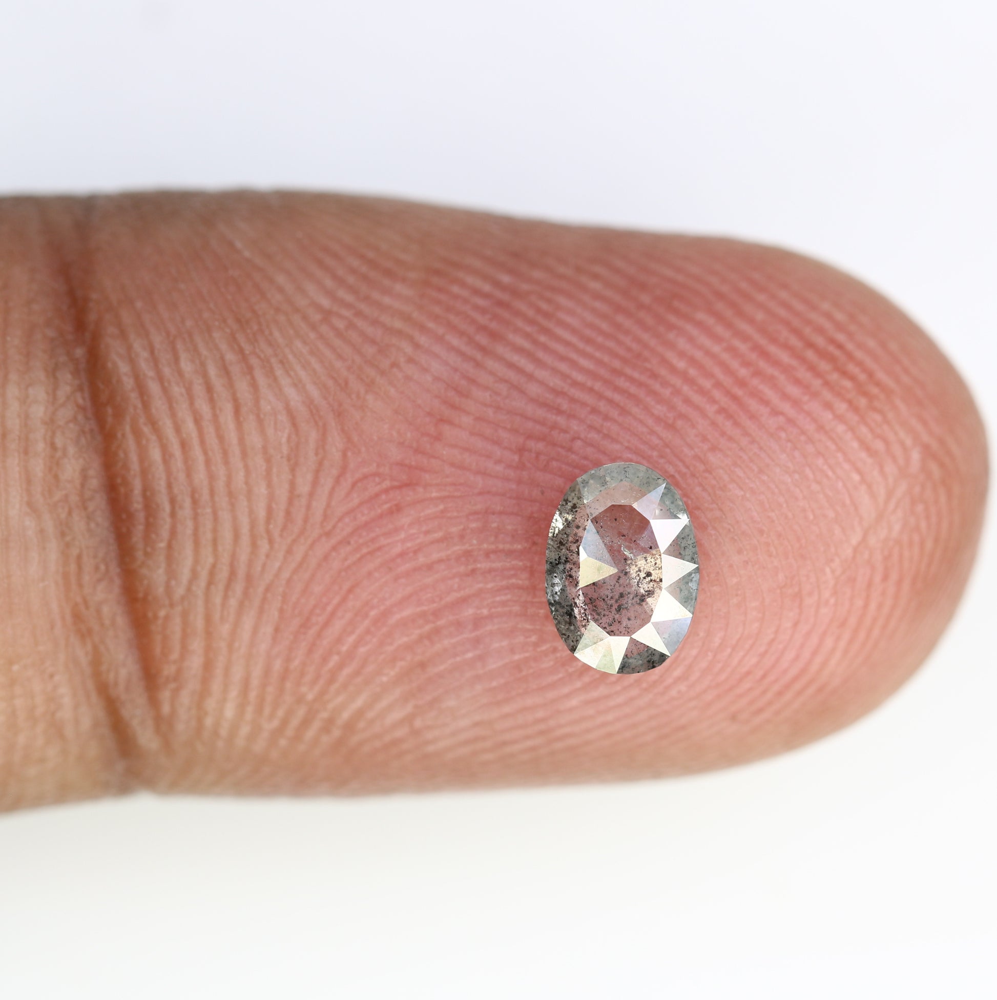 Unique 0.42 CT Oval Cut Salt & Pepper Diamond | Perfect for Galaxy Rings - JayKrishna Diamond
