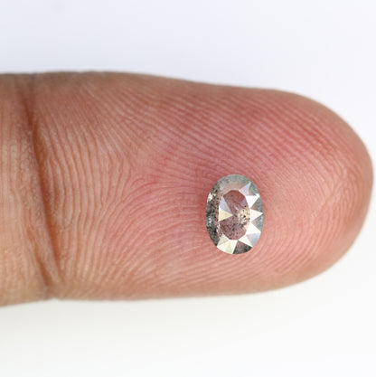 Unique 0.42 CT Oval Cut Salt & Pepper Diamond | Perfect for Galaxy Rings - JayKrishna Diamond
