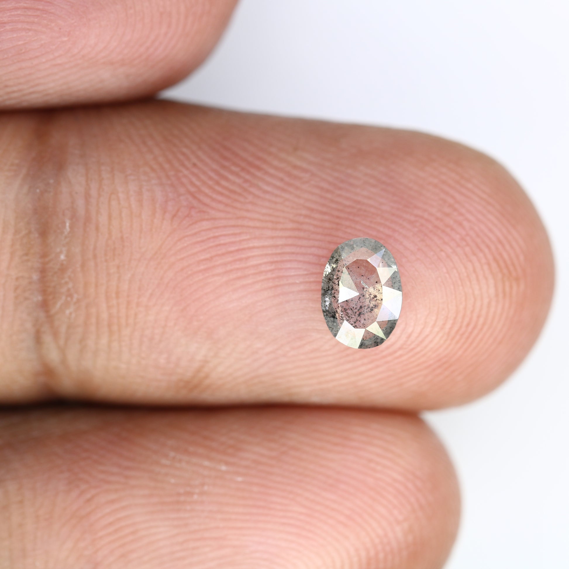 Unique 0.42 CT Oval Cut Salt & Pepper Diamond | Perfect for Galaxy Rings - JayKrishna Diamond
