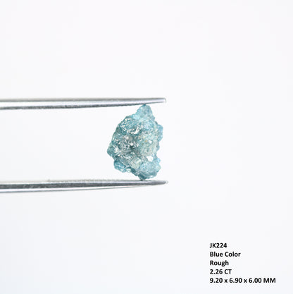 Raw Irregular Shape 2.26 CT Rough Blue Uncut Diamond For Promise Ring - JayKrishna Diamond